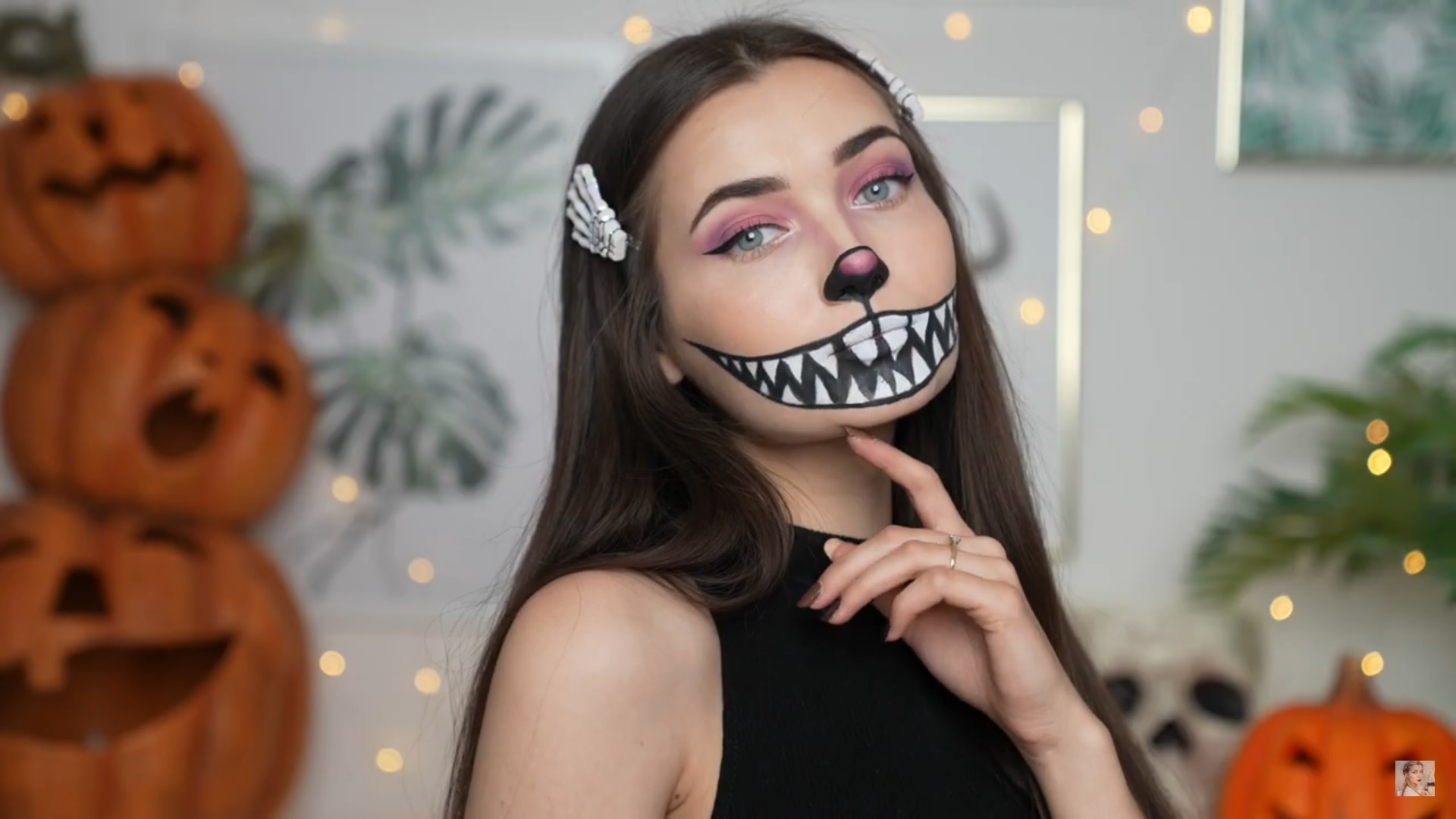 Простой макияж на Хэллоуин